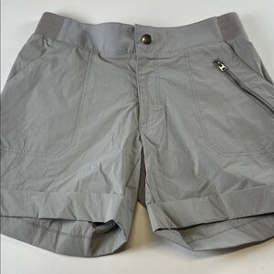 Swiss Alps Gray Hiking Shorts Women Elastic Waist Stretch Outdoor Utility Sz S/P